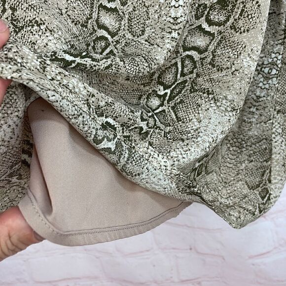 Leith Snake/ Python Print Spaghetti Strap Tank Top Lined Cami Blouse - Picture 5 of 8